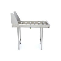 Gerader Rollentisch aus Edelstahl - für Korbtransportspülmaschinen, Maxima