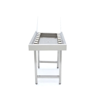 Gerader Rollentisch aus Edelstahl - für Korbtransportspülmaschinen, Maxima