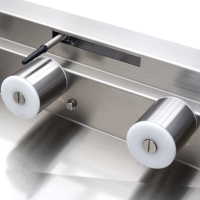 Gerader Rollentisch aus Edelstahl - für Korbtransportspülmaschinen, Maxima