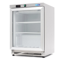 Gastro Gefrierschrank - 200 l - Rostfreier Stahl - mit...