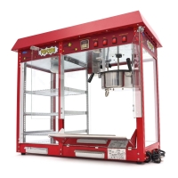 Popcornmaschine - 150gr - mit Warmhaltevitrine, Maxima