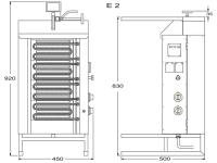Potis E2 Dönergrill / Gyrosgrill - elektro 5,2 kW / 400 V