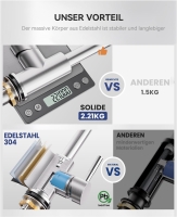 Niederdruck Mischbatterie mit ausziehbarer Brause, 360°
