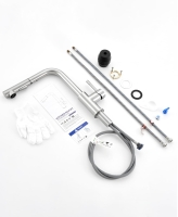 Niederdruck Mischbatterie mit ausziehbarer Brause, 360°