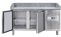Premium Pizzatisch 1,5  x 0,8 m - mit GN 1/3 Kühlaufsatz - 2 Türen, Prismafood iLine