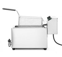 Fritteuse XL Profi Line mit Ablasshahn, 10 Liter, HENDI, Profi Line, 10L, 400V/6600W, 300x680x(H)420mm