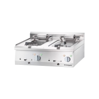 Stalgast Elektro-Fritteuse 10+10 Liter mit Unterbau - offen