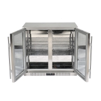 Bar Display Cooler, zwei Flügeltüren, 900x530x835 mm (BxTxH), Edelstahl