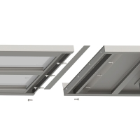 Arbeitsplatte Boxversion 2.0, 2900x700x40 mm, mit Aufkantung