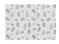 Einschlagpapier, fettdicht, HENDI, Fastfood-Muster, 500...