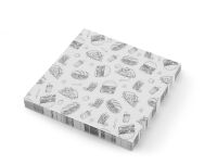 Einschlagpapier, fettdicht, HENDI, Fastfood-Muster, 500...