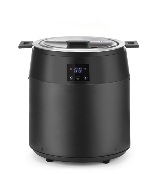 Suppenkessel ohne Wasser, 10L, HENDI, 10L, Schwarz, 220-240V/450W, ⌀330x(H)398mm