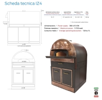 Izzo Forni IZ4 Neapolitanischer Pizzaofen 4x 33 cm, bis 500 °C