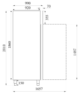 Bäckerei Tiefkühlschrank für 60 x 40 cm...