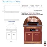 Izzo Forni IZ6 Neapolitanischer Pizzaofen 6x 33 cm, bis 500 °C
