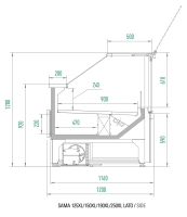 Klimaitalia Kühltheke XL 156 cm - Tiefe: 120 cm