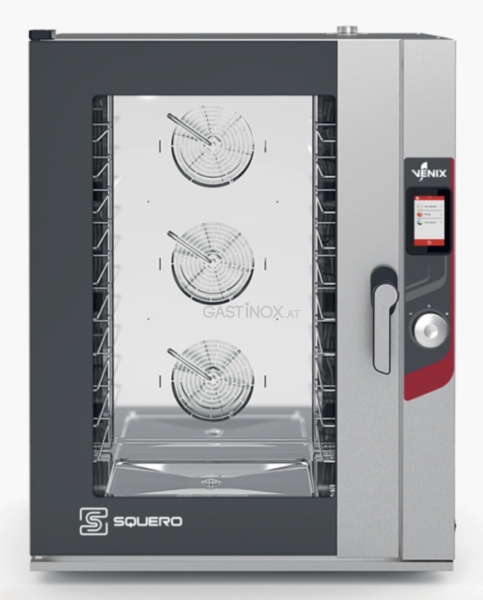 Kombidämpfer SQUERO mit Selbstreinigung 10x GN 1/1 od. 60x40 cm - Touchscreen, mit WLAN, Venix