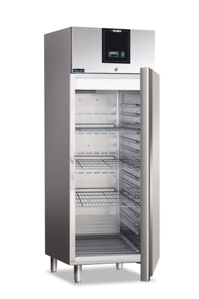 Energiesparender Edelstahl Tiefkühlschrank 560 L, GN 2/1, -18°/-22°C, R290A, Klimaitalia