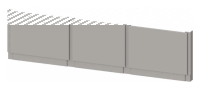 Blende aus Edelstahl 1000x20x830 mm für...