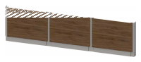 Blende mit Dekorplatten 1000x20x830 mm für...