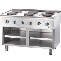Stalgast Elektro-Kochfeld als Tischgerät mit 6 Herdplatten, Serie 700 ND, Neugerät, originalverpackt, ungeöffnet (Rückläufer)