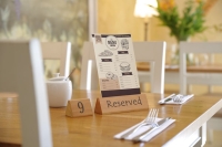 Tischschild Reserviert, HENDI, reserved, 152x44x(H)44mm