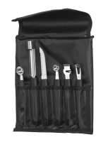 Dekoriermesserset - 6-teilig, HENDI, Schwarz,...