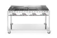 Grillsystem Green Fire 4 Brenner, HENDI, Profi Line, mit...