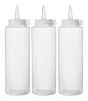 Spenderflaschen, 3er Set, HENDI, 0,2L, Transparent, 3...