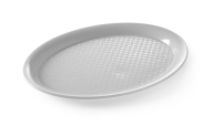 Fast-Food-Tablett aus Polypropylen, oval, HENDI, Schwarz,...