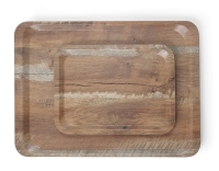 Serviertablett aus Melamin mit Holzoptik , AmerBox, Holz,...