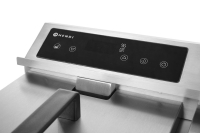 Induktionsfritteuse mit Ablasshahn - 8 l, HENDI, 8L, Hellgrau, 230V/3500W, 288x619x(H)408mm