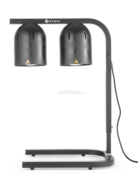 Wärmebrücke mit 2 Infrarotlampen, HENDI, Schwarz, 230V/250W, 453x360x(H)790mm