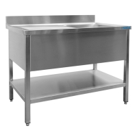 SARO Spültisch 1 Becken, rechts - B 1000 x T 600mm