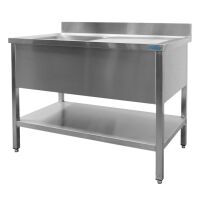 SARO Spültisch 1 Becken, links - B 1200 x T 600mm
