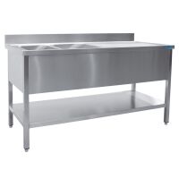 SARO Spültisch 2 Becken, links - B 1200 x T 600mm