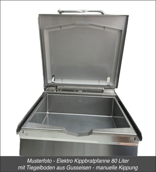 Gas Kippbratpfanne 80 Liter - manuelle Kippung - RedFox