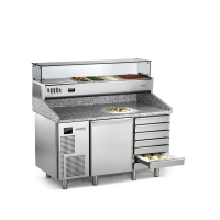 Everlasting Hi-End Pizzatisch 1,47 x 0,8 m - mit GN 1/3...
