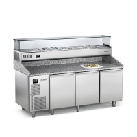 Everlasting Hi-End Pizzatisch 2 x 0,8 m - mit GN 1/3...