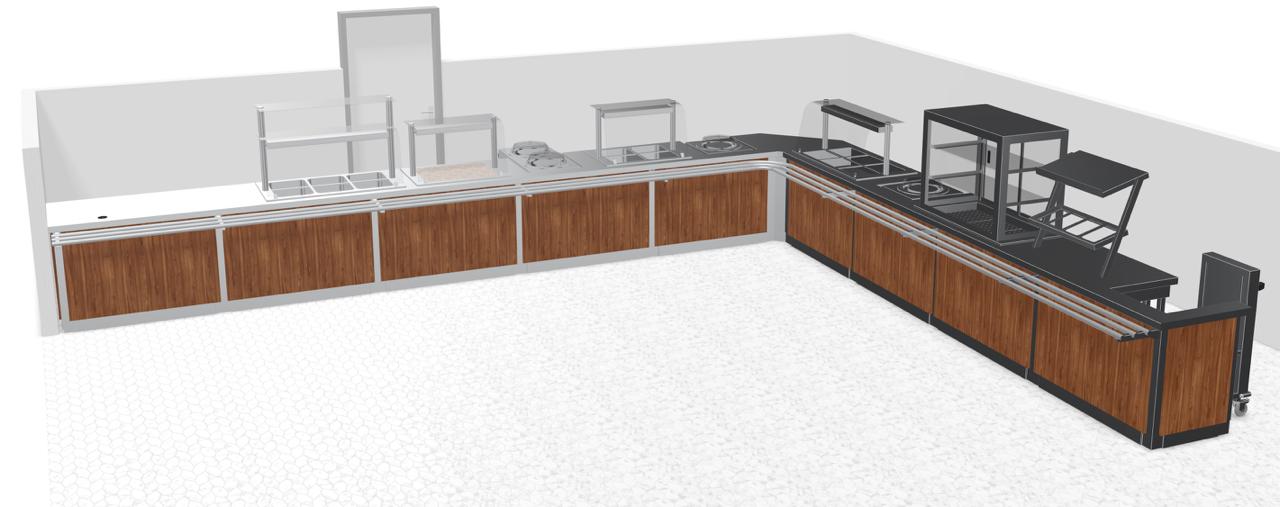 Stalgast Cafeteria Speiseausgabesystem, Beispieldesign